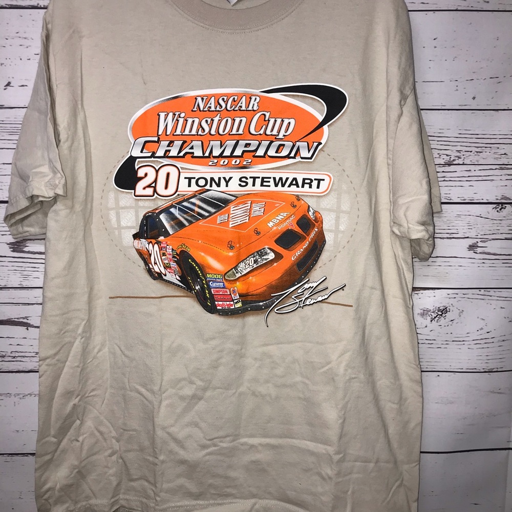 Vintage Nascar T Shirt Mens M Tony Stewart 2002 Winston Cup Champion Home Depot